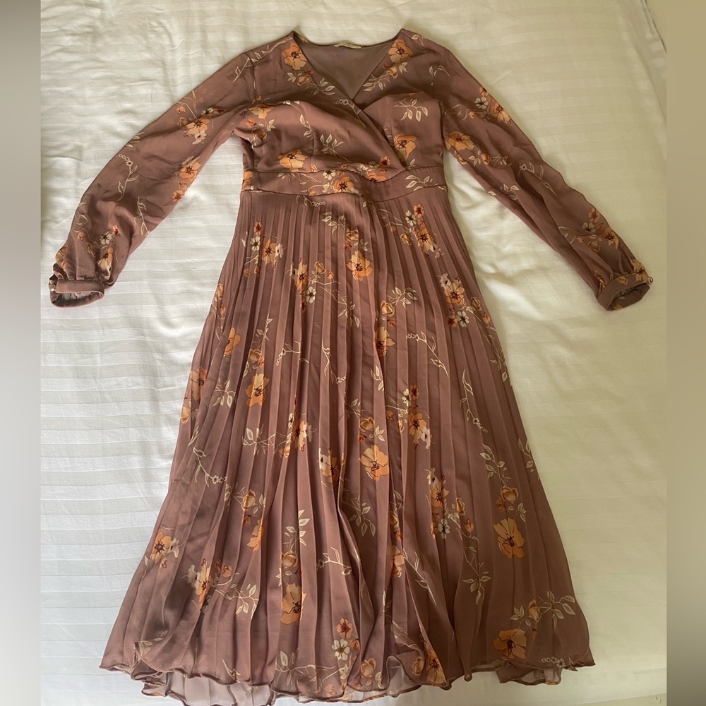 floral pleated midi dress from Turkey